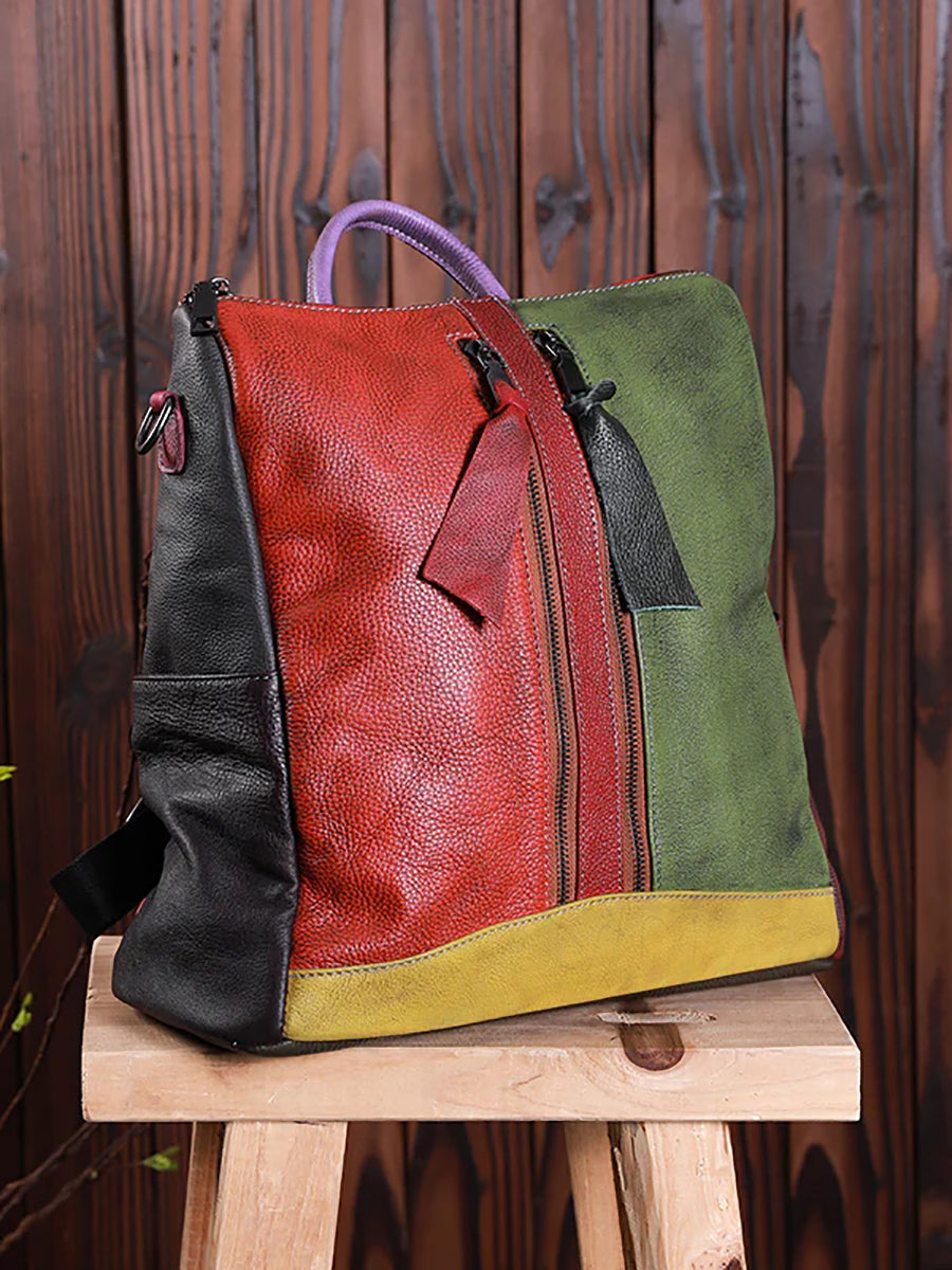Livia · Mochila multicolor de piel