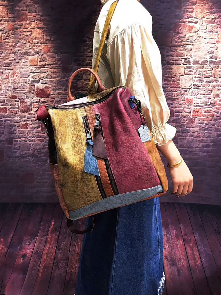 Livia · Mochila multicolor de piel
