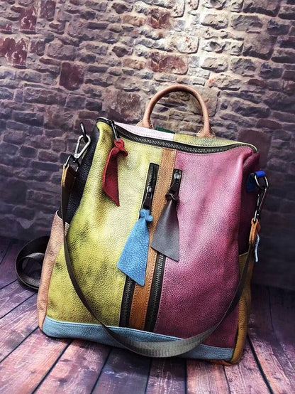 Livia · Mochila multicolor de piel