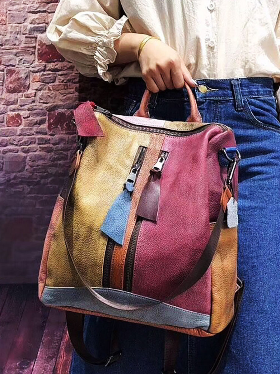 Livia · Mochila multicolor de piel