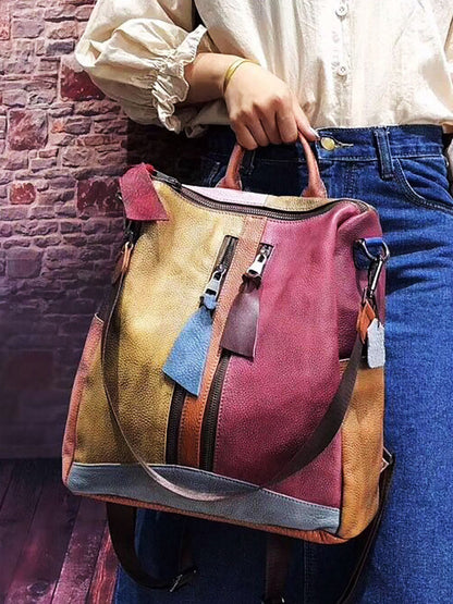 Livia · Mochila multicolor de piel