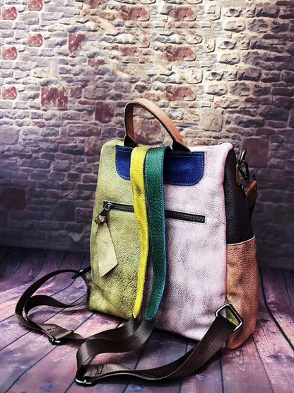 Livia · Mochila multicolor de piel