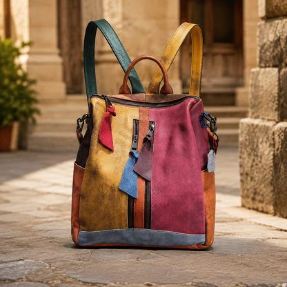 Livia · Mochila multicolor de piel