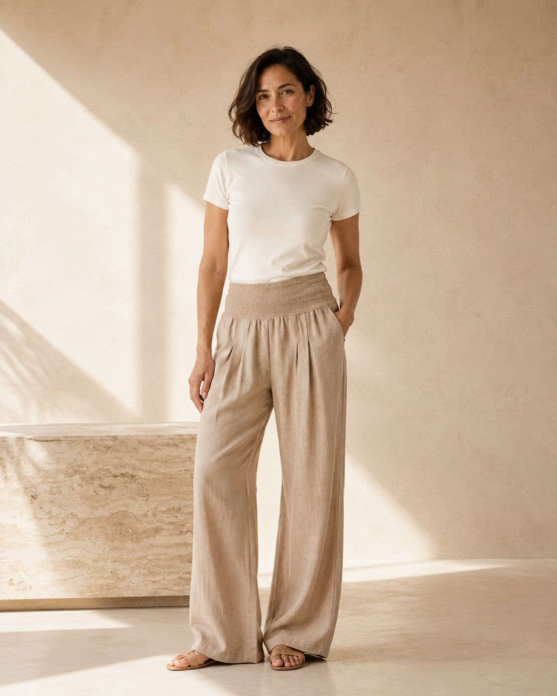 Nives · Pantalones ligeros de lino