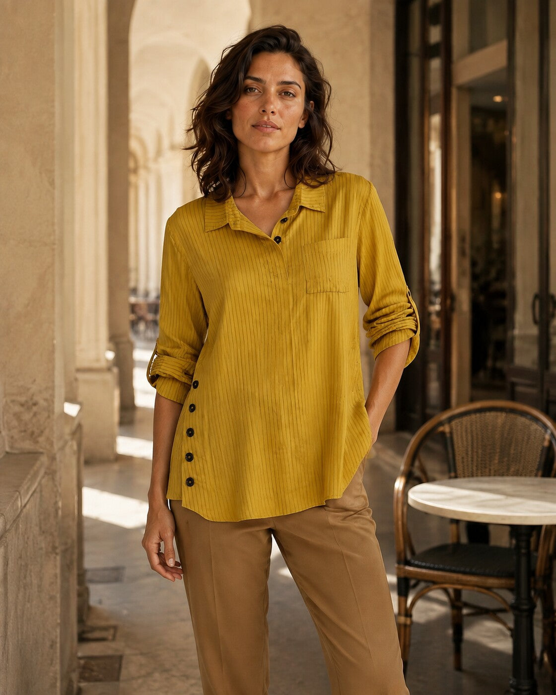 Paola · Blusa suave de seda