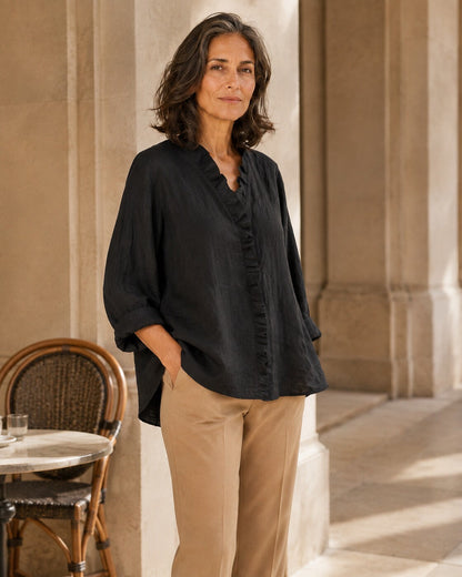 Romina · Blusa suave con volantes