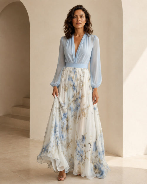 Tecla · Vestido largo floral y ligero