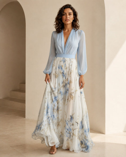 Tecla · Vestido largo floral y ligero