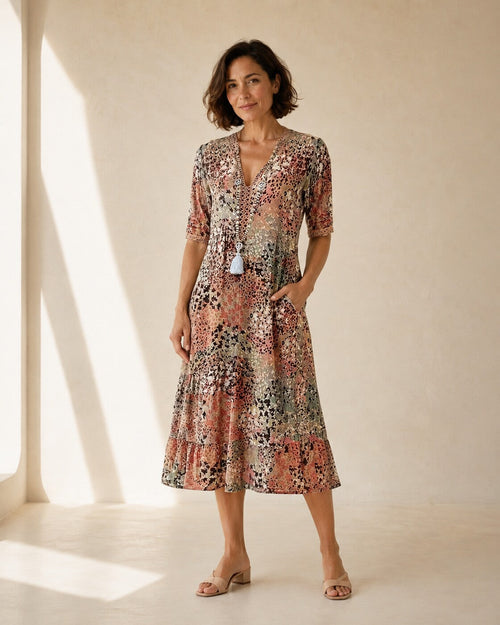 Viola · Vestido fresco de corte evasé
