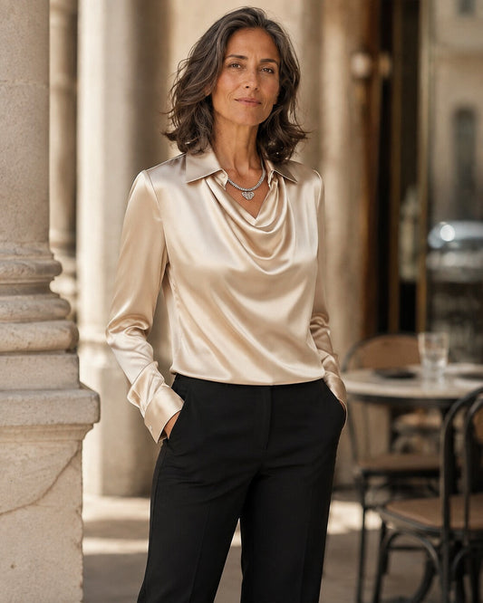 Zaira · Blusa premium de satén