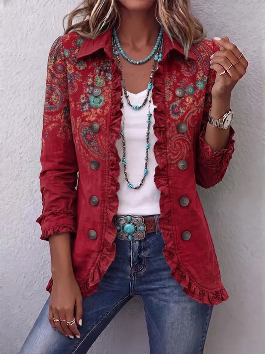 Inmaculada · Chaqueta cachemir con volantes