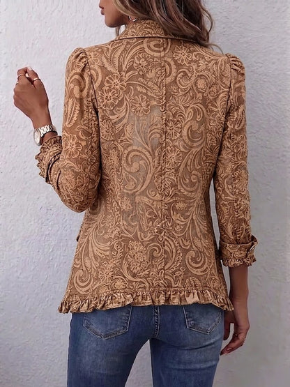 Concepción · Chaqueta floral vintage con volantes