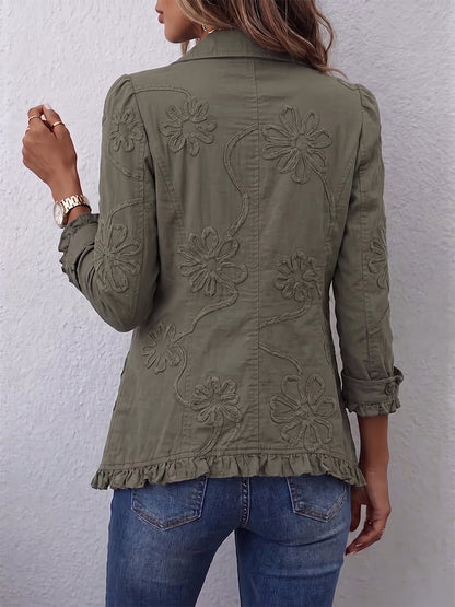Ascensión · Chaqueta bordada con volantes