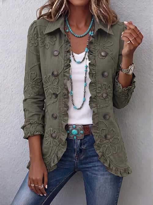 Ascensión · Chaqueta bordada con volantes