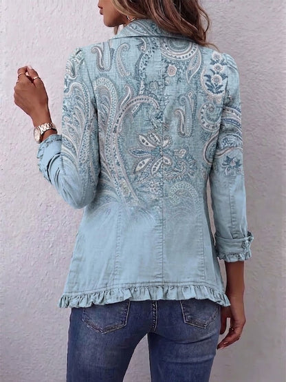 Remedios · Chaqueta cachemir vintage con volantes