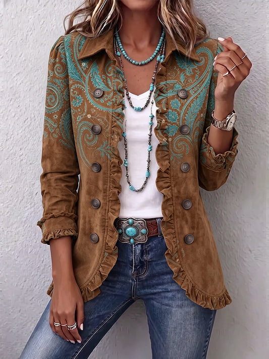 Macarena · Chaqueta cachemir con volantes
