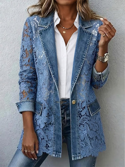 Alicia · Blazer con encaje floral