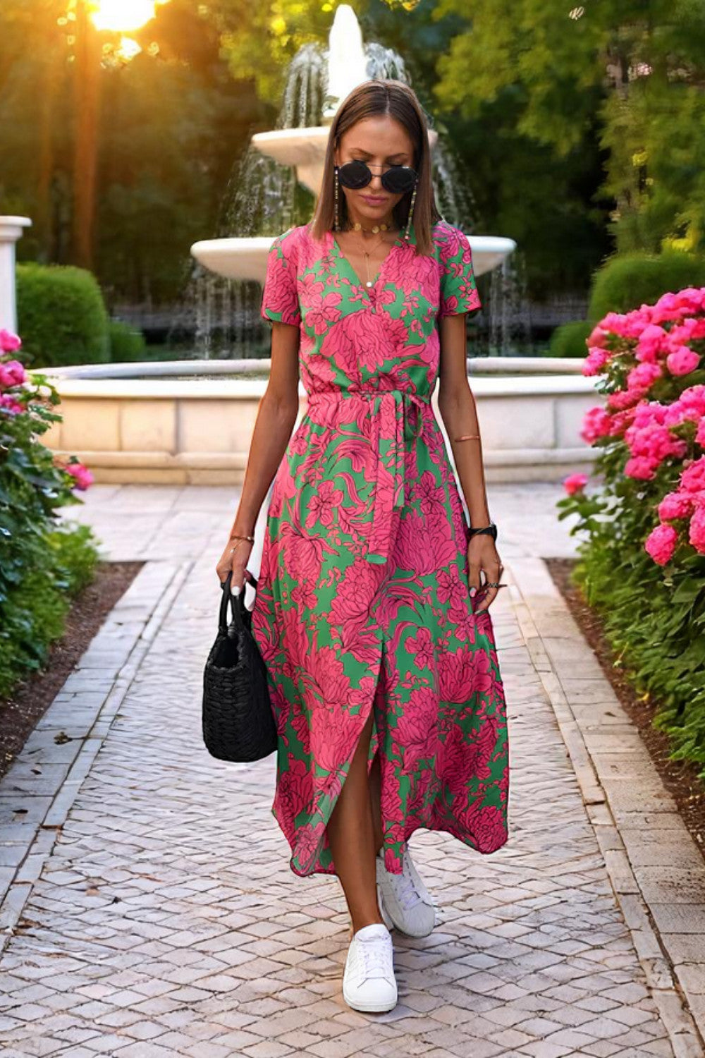 Bianca · Vestido midi fluido