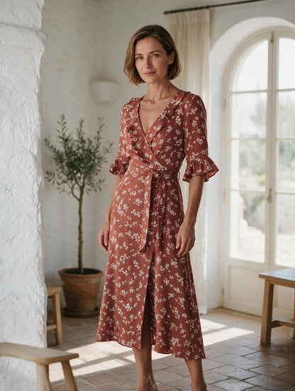 Sevilla · Vestido Cruzado Estampado