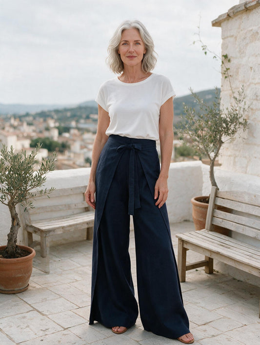 Ariane · Pantalón Ancho de Lino