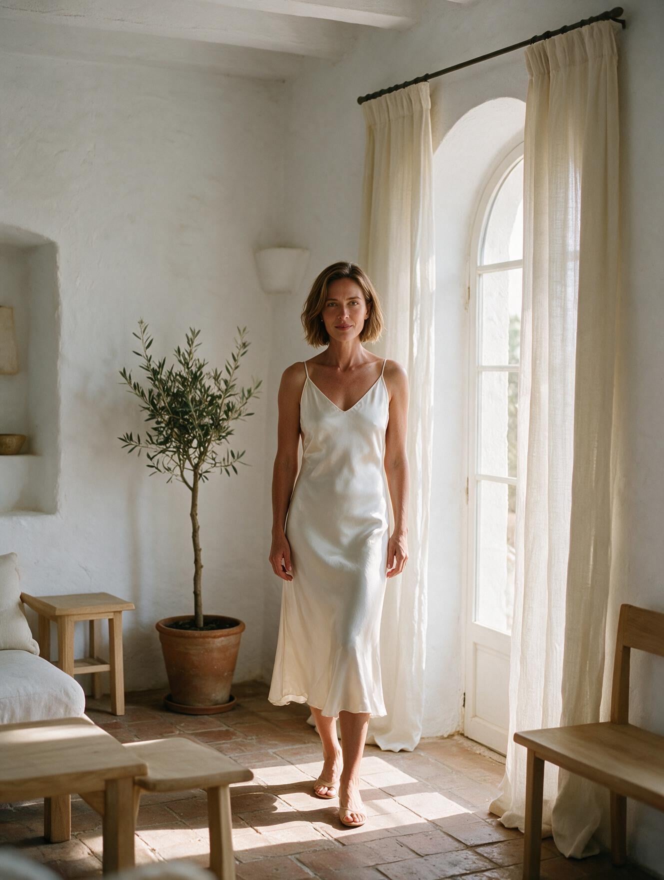 Anaïs · Vestido Midi Satinado