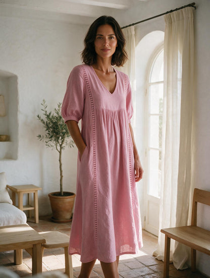 Sefi · Vestido Midi de Verano — Rosa