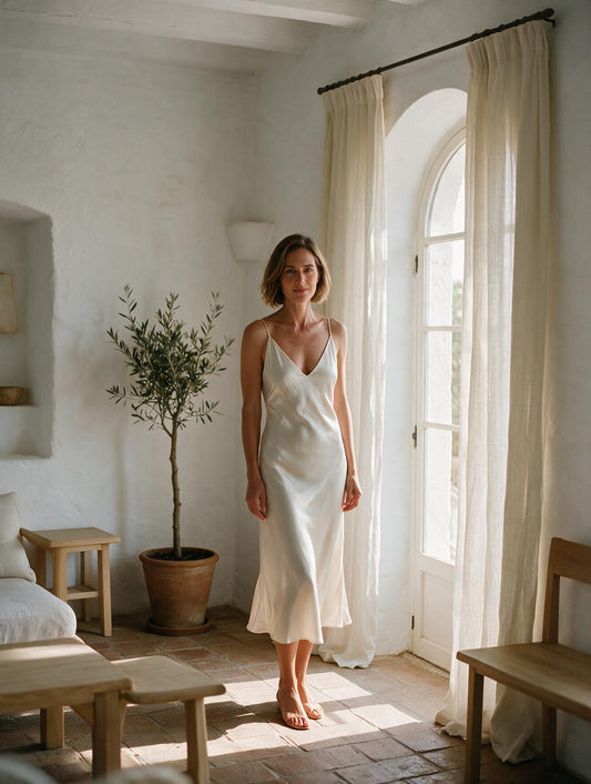 Anaïs · Vestido Midi Satinado