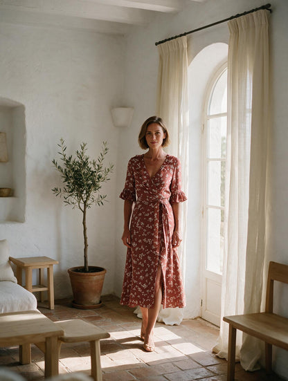 Sevilla · Vestido Cruzado Estampado