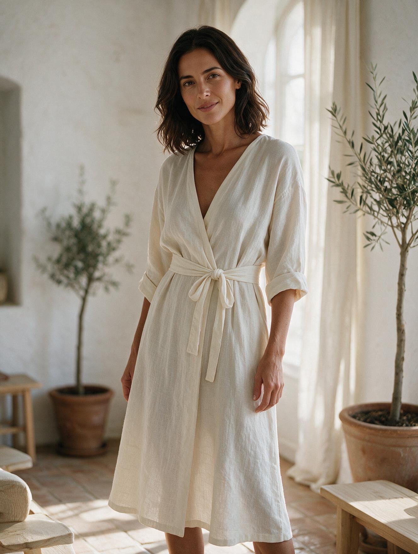 Amalfi · Vestido Midi de Lino