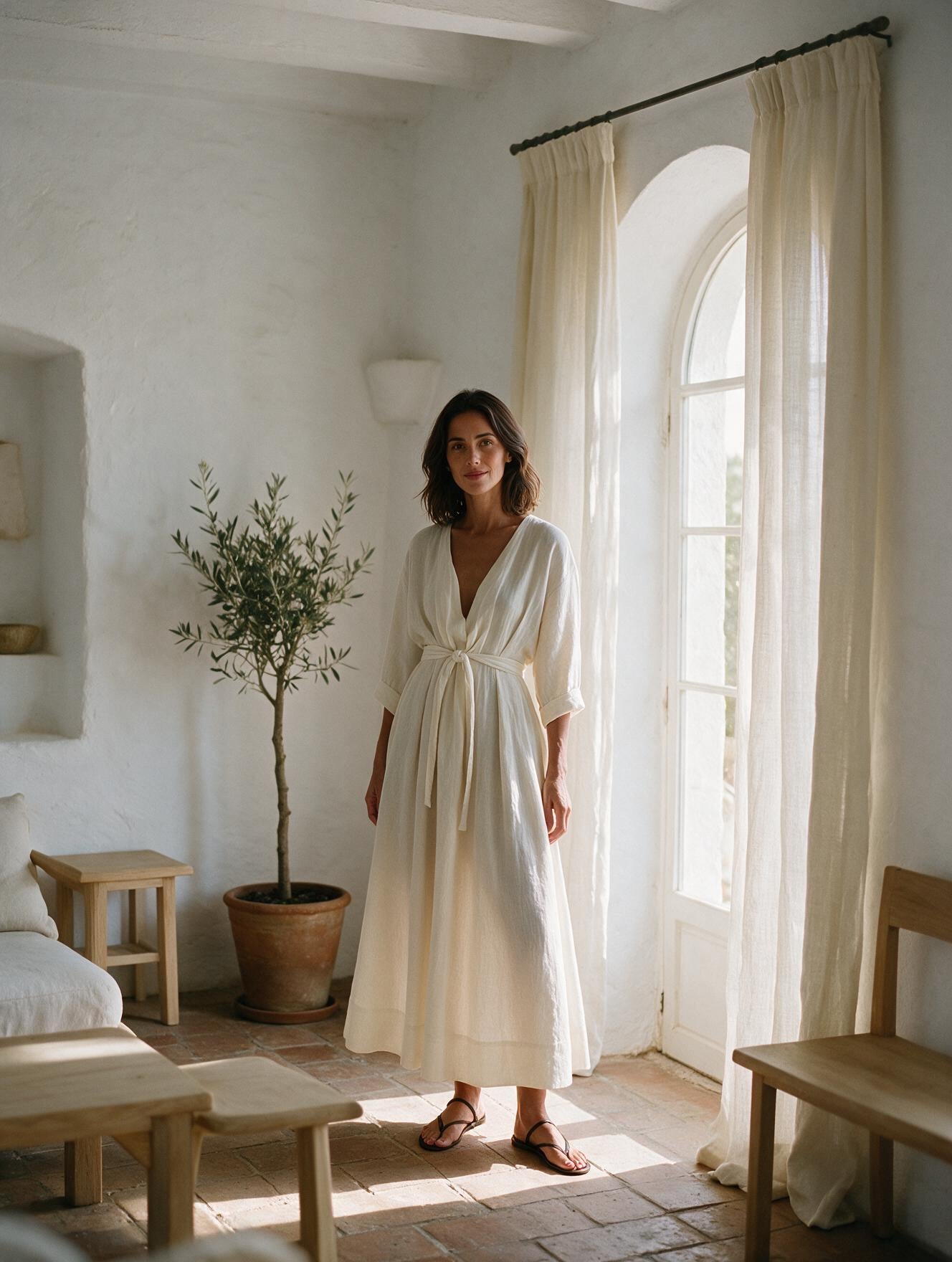 Amalfi · Vestido Midi de Lino