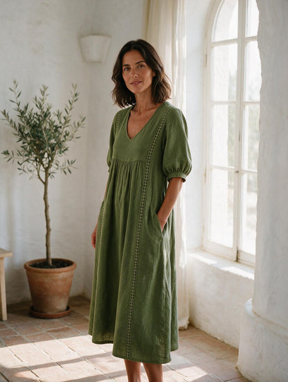 Sefi · Vestido Midi de Verano — Verde