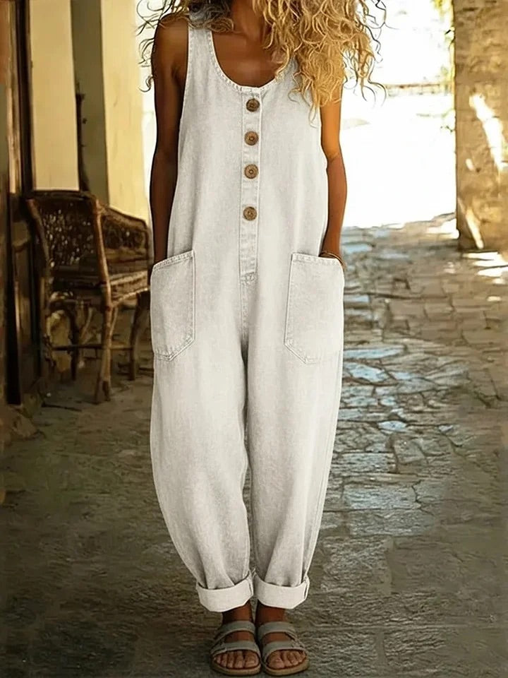Ruth | Peto de denim de algodón lavado vintage