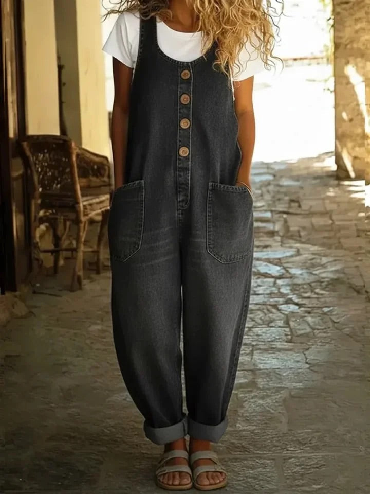 Ruth | Peto de denim de algodón lavado vintage
