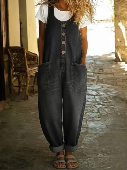 Ruth | Peto de denim de algodón lavado vintage