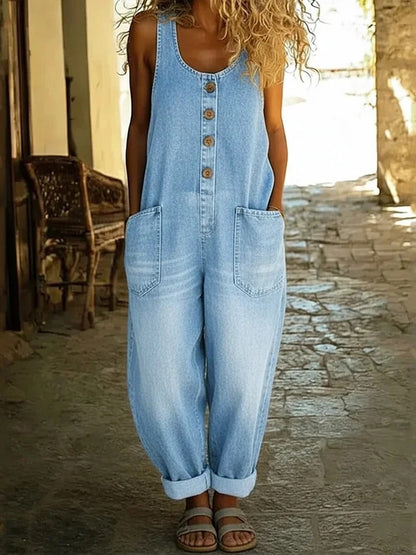Ruth | Peto de denim de algodón lavado vintage