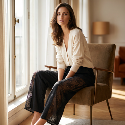 Elisa | Pantalón de encaje para mujer, elegante y chic